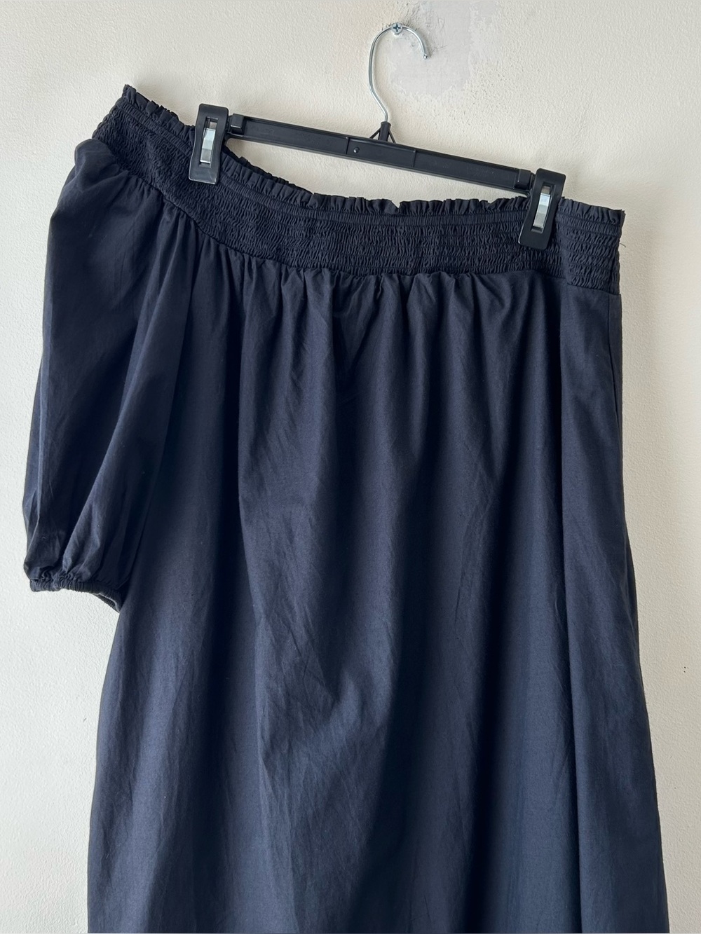 Maeve Anthropologie 100% Cotton One Shoulder Maxi Dress Black NWT L - Picture 5 of 14